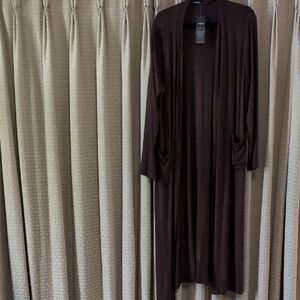 NWT Women's Size 2X Mixfeer Long Sleeve Open Front Knit Cardigan W/Pockets